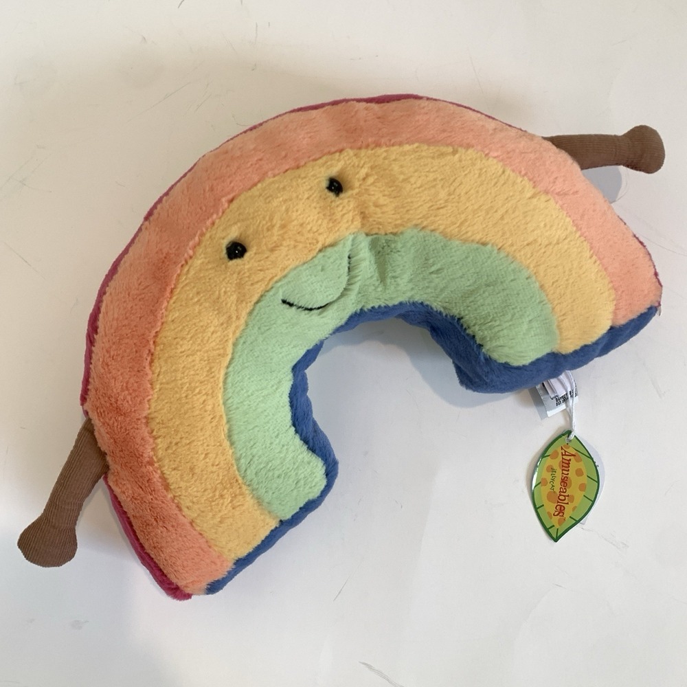 Jellycat Amuseables Rainbow Plush Toy Pastel Discontinued NWT